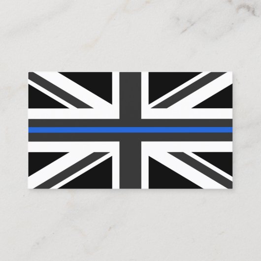 Thin Blue Line UK vlag Visitekaartje (Achterkant)