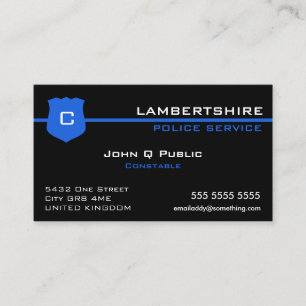 Thin Blue Line UK vlag Visitekaartje