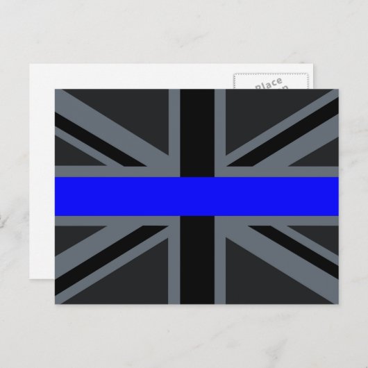 Thin Blue Line Union-aansluiting Briefkaart (Voorkant / Achterkant)