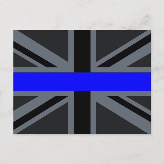 Thin Blue Line Union-aansluiting Briefkaart (Voorkant)