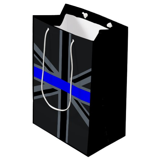 Thin Blue Line Union-aansluiting Medium Cadeauzakje (Voorkant Gekanteld)