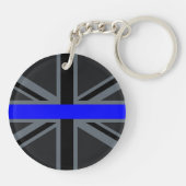 Thin Blue Line Union-aansluiting Sleutelhanger (Achterkant)