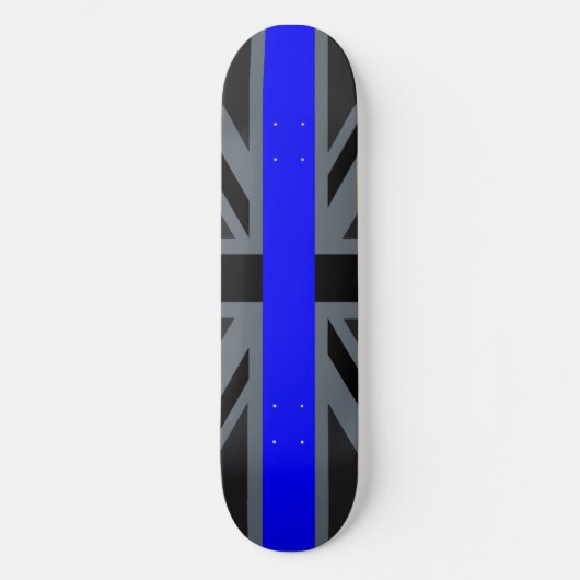 Thin Blue Line Union Jack Decor Persoonlijk Skateboard (Voorkant)