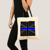 Thin Blue Line Union Jack Decor Tote Bag (Voorkant (product))