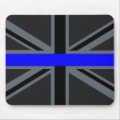 Thin Blue Line Union Jack Graphic Muismat (Voorkant)