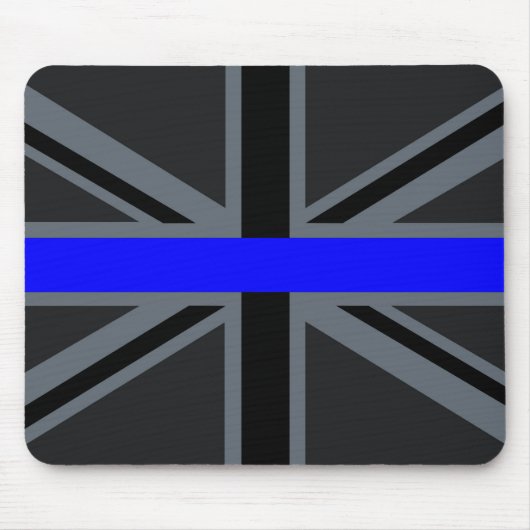 Thin Blue Line Union Jack Graphic Muismat (Voorkant)