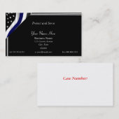 Thin Blue Line Upload uw badge Visitekaartje (Voorkant / Achterkant)