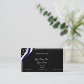 Thin Blue Line Upload uw badge Visitekaartje (Staand voorkant)