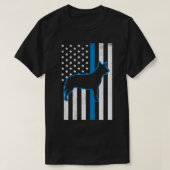 Thin Blue Line US Flag Heeler Police Cattle Pa T-shirt (Design voorkant)