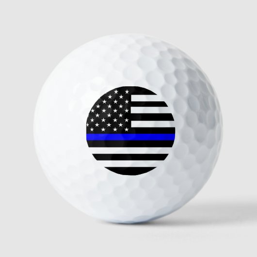 Thin Blue Line US-vlag Golfballen (Voorkant)
