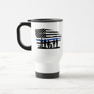 Thin Blue Line, USA Police Support, Vlag VS Reisbeker