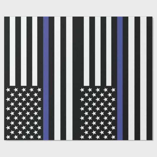 Thin Blue Line USA-vlag Cadeaupapier (Vlak)