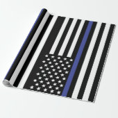 Thin Blue Line USA-vlag Cadeaupapier (Uitgerold)