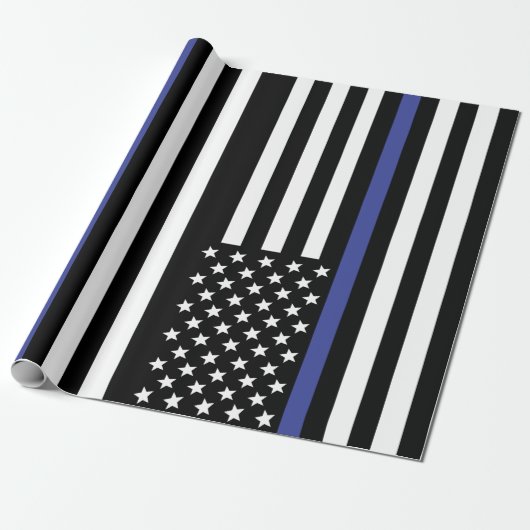 Thin Blue Line USA-vlag Cadeaupapier (Uitgerold)