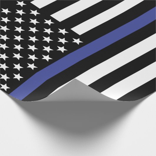 Thin Blue Line USA-vlag Cadeaupapier (Hoek)