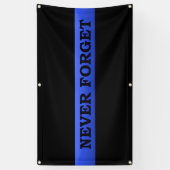 Thin Blue Line VERGETEN NOOIT Spandoek (Verticaal)