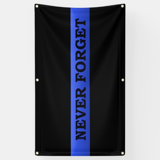 Thin Blue Line VERGETEN NOOIT Spandoek (Verticaal)