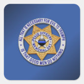 Thin Blue Line Vierkante Sticker (Voorkant)