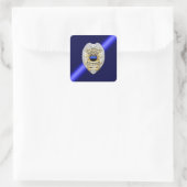 Thin Blue Line Vierkante Sticker (Tas)