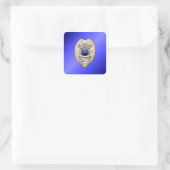 Thin Blue Line Vierkante Sticker (Tas)