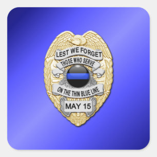 Thin Blue Line Vierkante Sticker