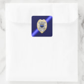 Thin Blue Line Vierkante Sticker (Tas)