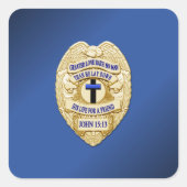 Thin Blue Line Vierkante Sticker (Voorkant)