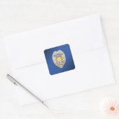 Thin Blue Line Vierkante Sticker (Envelop)