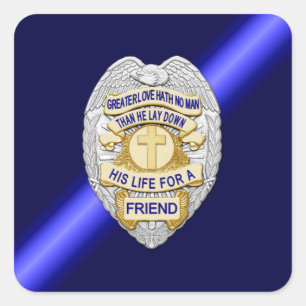 Thin Blue Line Vierkante Sticker