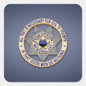 Thin Blue Line Vierkante Sticker (Voorkant)