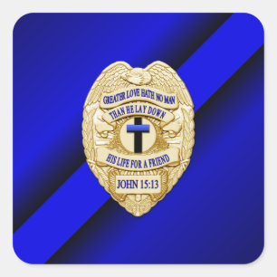 Thin Blue Line Vierkante Sticker