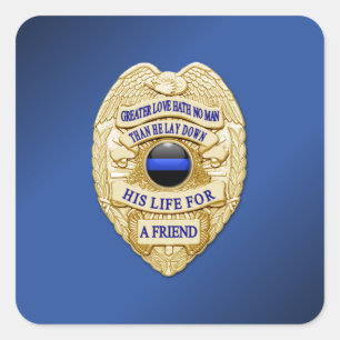 Thin Blue Line Vierkante Sticker