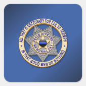 Thin Blue Line Vierkante Sticker (Voorkant)