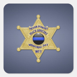 Thin Blue Line Vierkante Sticker