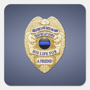 Thin Blue Line Vierkante Sticker