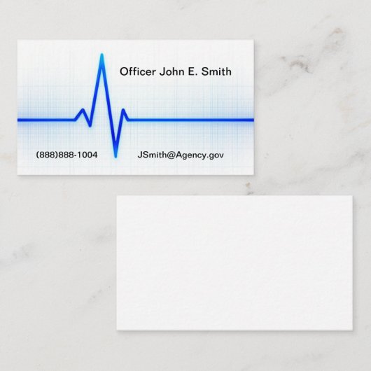 Thin Blue Line Visitekaartje (Voorkant / Achterkant)