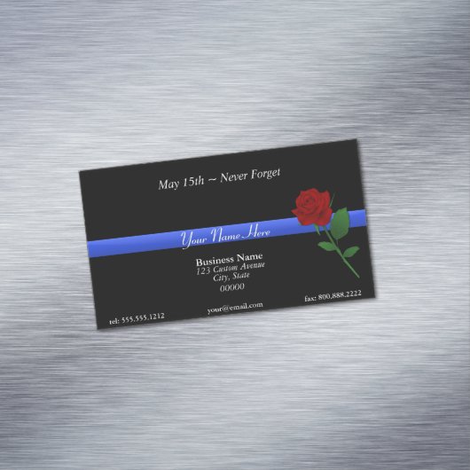 Thin Blue Line Visitekaartje Magneet (Voorbeeld)