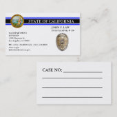 Thin Blue Line Visitekaartje voor LEO (Voorkant / Achterkant)