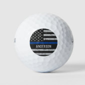 thin blue line vlag Aangepaste politie Golfballen (Voorkant)