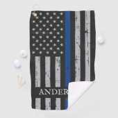 thin blue line vlag Aangepaste politie Golfhanddoek (Insitu)