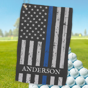 thin blue line vlag Aangepaste politie Golfhanddoek