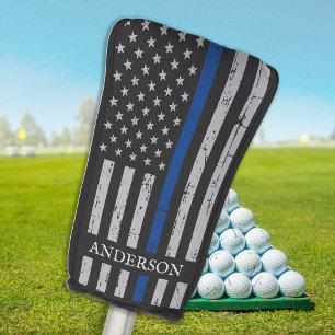 thin blue line vlag Aangepaste politie Golfheadcover