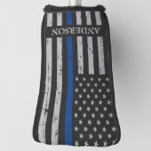 thin blue line vlag Aangepaste politie Golfheadcover (Draai 90)