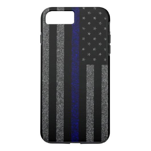 Thin Blue Line-vlag Grunge iPhone 7 Plus Hoesje (Achterkant)