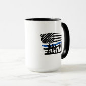 Thin Blue Line Vlag Police Mok (Voorkant rechts)