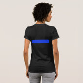 Thin Blue Line voor/achter T-shirt (Achterkant volledig)