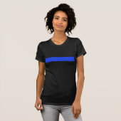 Thin Blue Line voor/achter T-shirt (Voorkant volledig)
