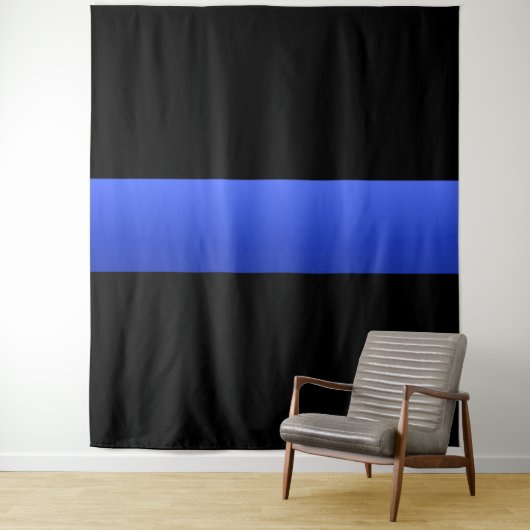 Thin Blue Line Wandkleed (In situ)