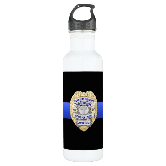 Thin Blue Line Waterfles (Voorkant)