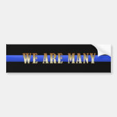 Thin Blue Line we zijn er veel Bumpersticker (Voorkant)